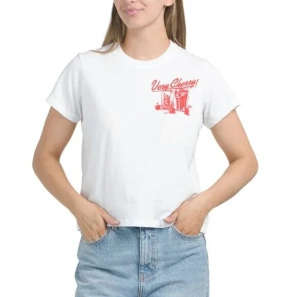The Laundry Room Tops - The Laundry Room Very Cherry Coke Tee Shirt White Size Medium New With Tag